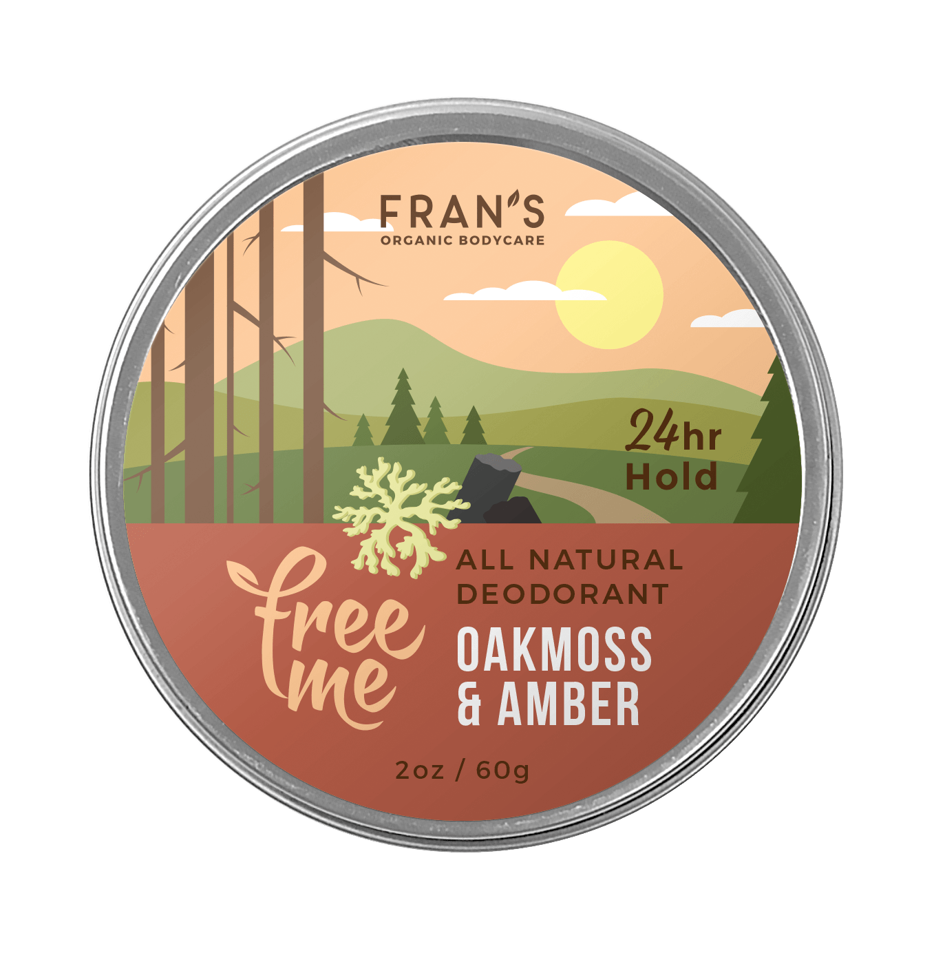 FreeMe Deodorant Oakmoss & Amber – Fran's Organic Bodycare